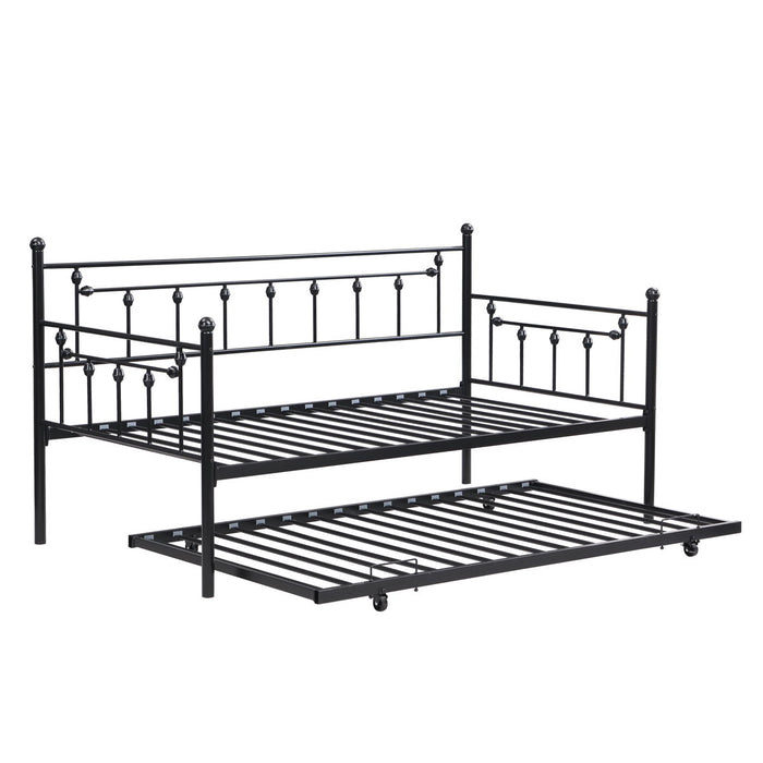 Twin Daybed With Trundle - Black