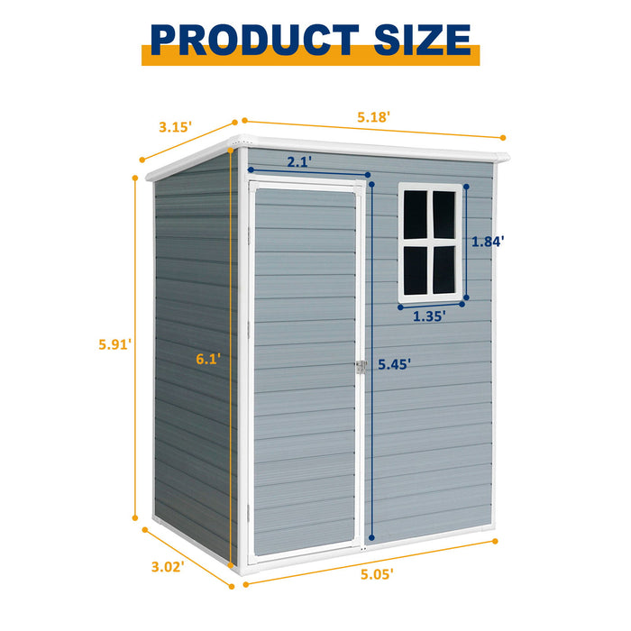 Outdoor Storage Shed Kit Perfect To Store Patio Furniture