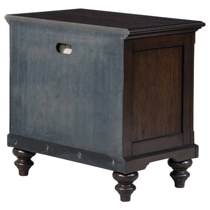 Andover - 1-Drawer Nightstand Bedside Table - Dark Oak