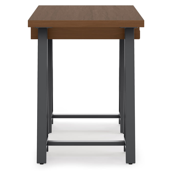 Sawhorse - Solid Walnut Veneer and Metal Small Desk - Walnut