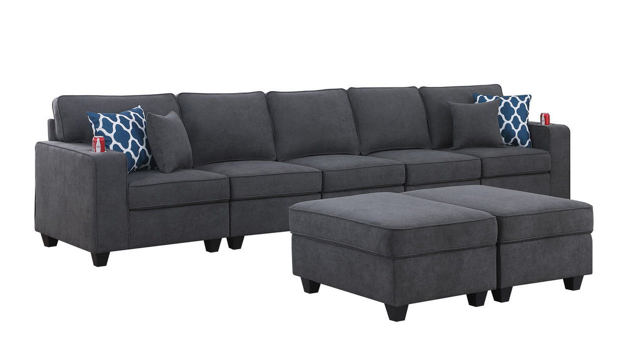 Cooper - Woven 5-Seater Sofa Set