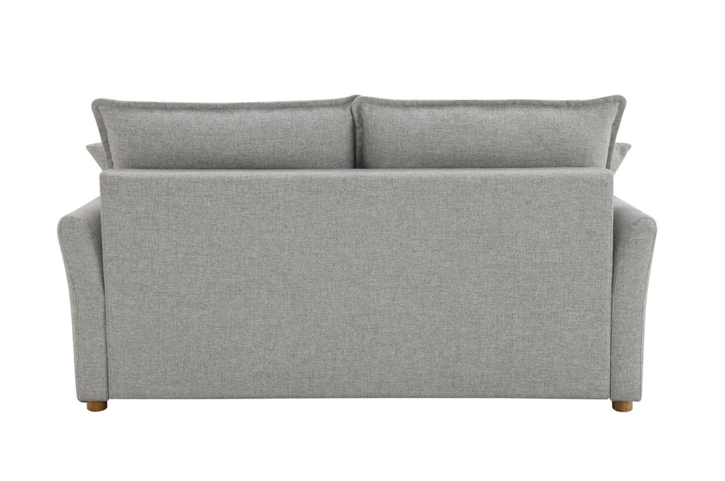 Oren - Chenille Sleeper Sectional Sofa With Storage 2 Toss Pillows - Gray