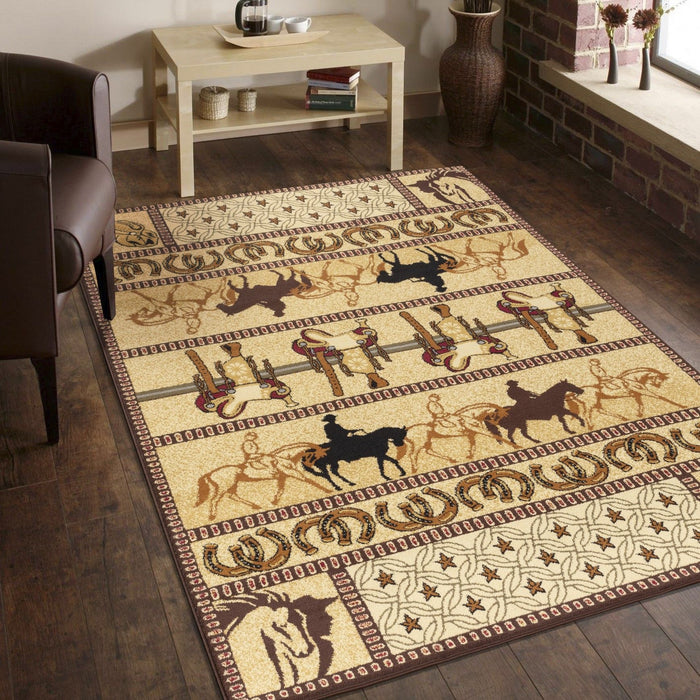 Tribes - GC_YLS4009 Beige 5' x 7' Southwest Area Rug
