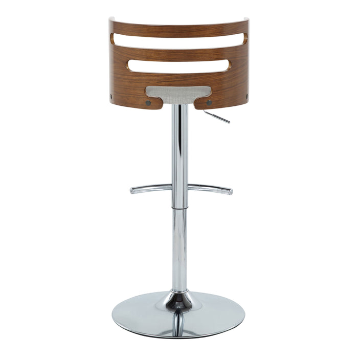 Cosi - Mid Century Modern Adjustable Barstool With Swivel & Rounded T Footrest (Set of 2)