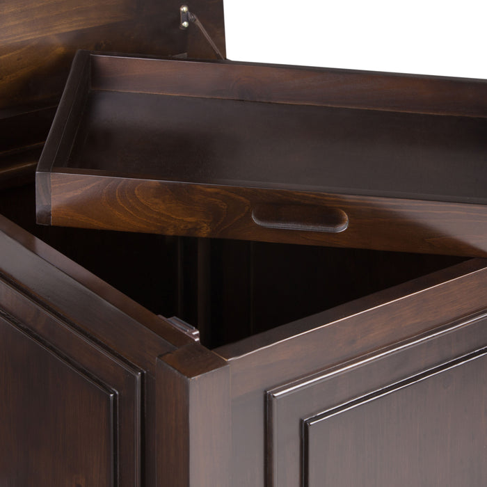 Connaught - End Table with Tray - Dark Chestnut Brown