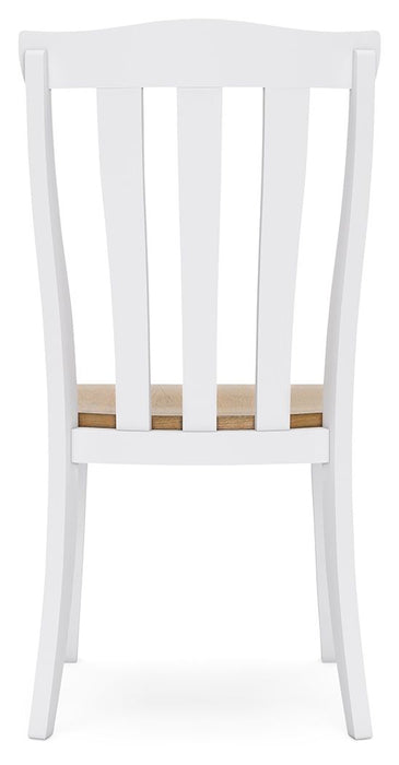 Ashbryn - White / Natural - Dining Room Side Chair (Set of 2)