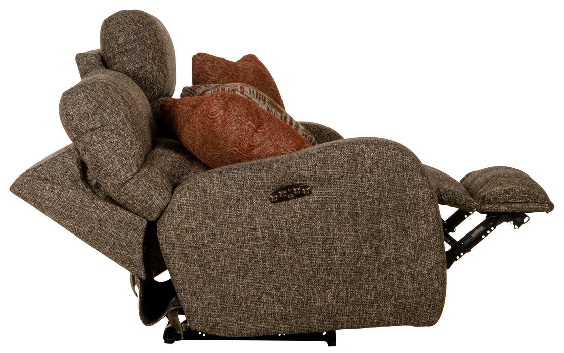 Liam - Power Headrest Power Lay Flat Reclining Loveseat - Coal