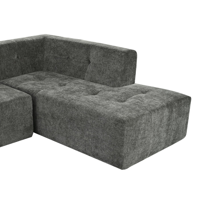 Modular Combination Living Room Sofa Set, Modern Minimalist Sofa, Living Room Upholstered Sofa Bed, Bedroom, 2 Pieces Computer Free Combination, L - Shaped