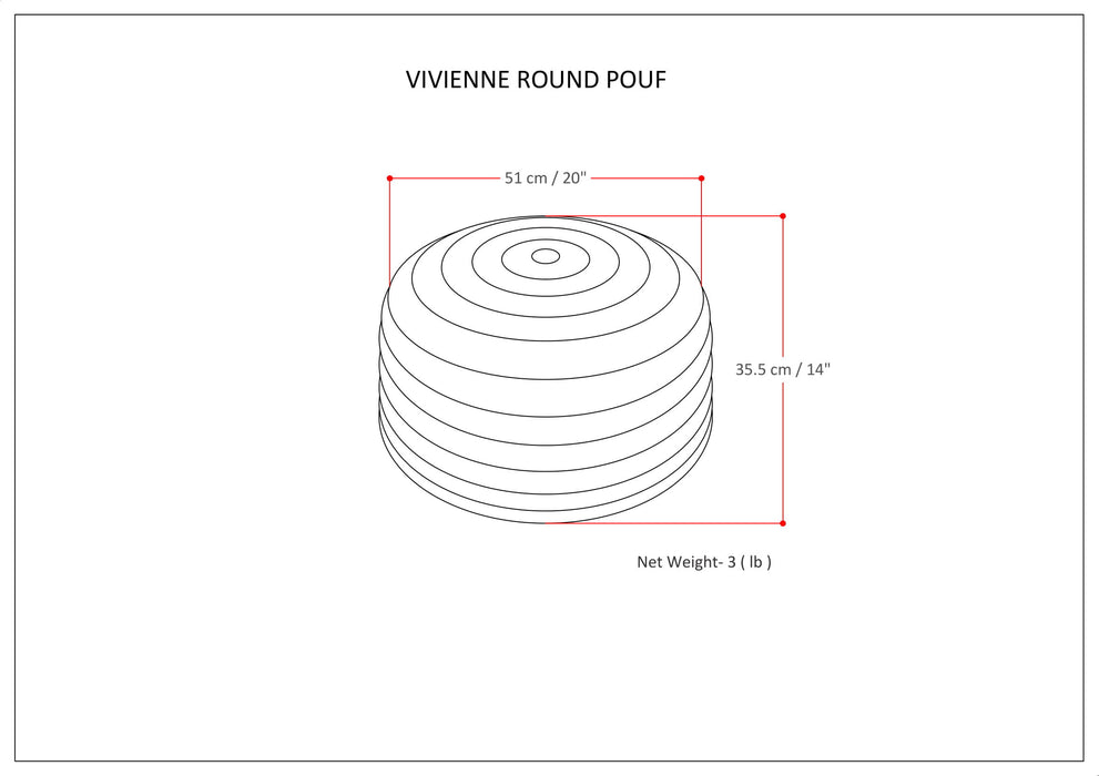 Vivienne - Round Pouf