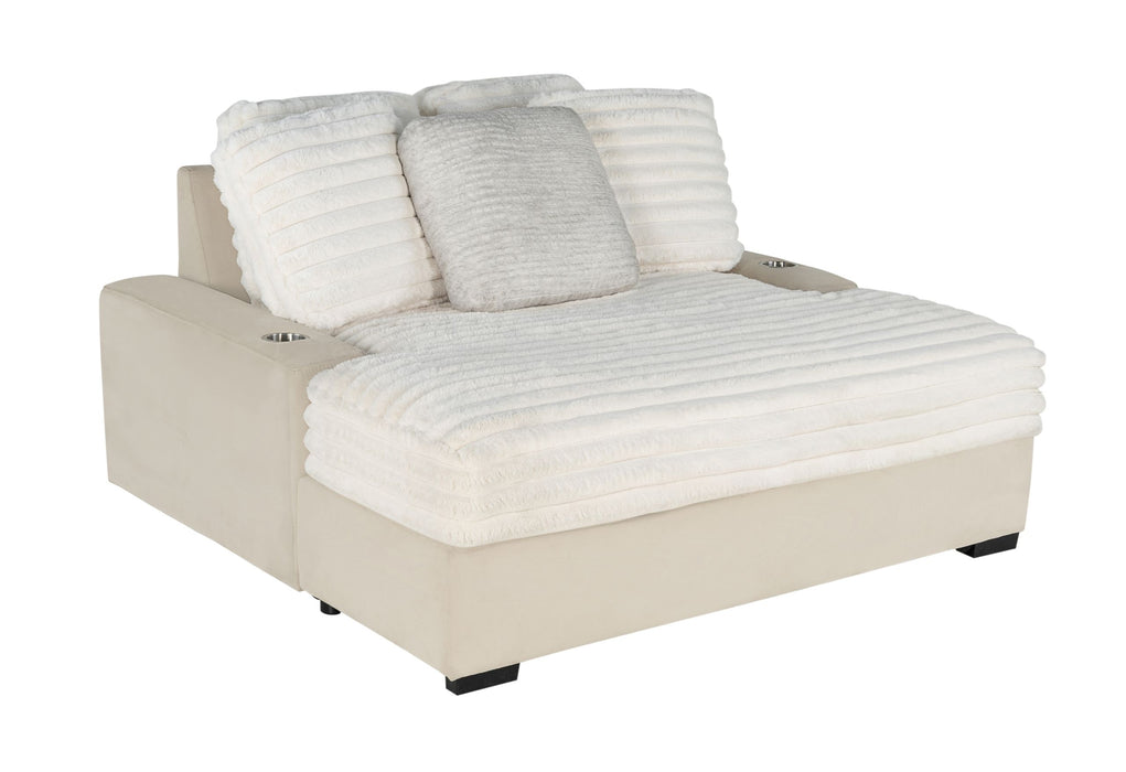 Shine - Lounger Sofa With USB - Beige