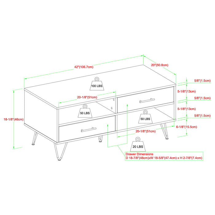 Modern Hairpin Leg Coffee Table