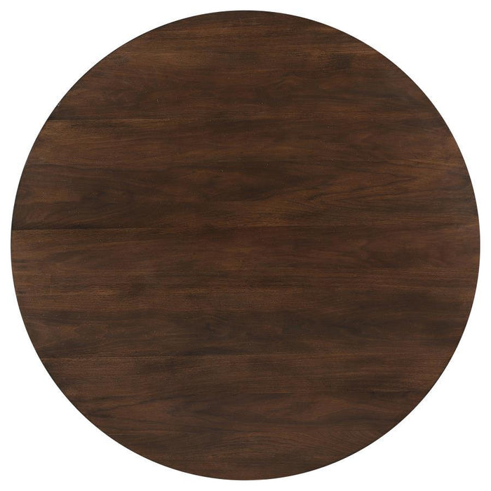 Everton - 5-Piece Round 54" Dining Table Set - Walnut