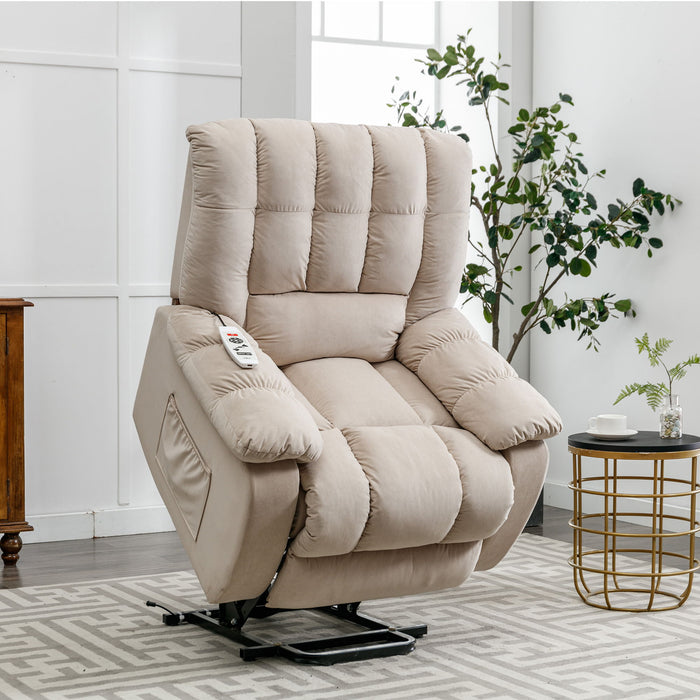 Massage Recliner Chair Electric Power Lift Recliner Chairs With Heat, Vibration, Side Pocket For Living Room Bedroom