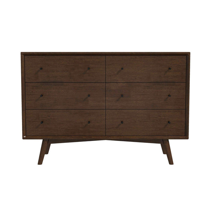 Caroline - Mid-Century Modern Solid Wood Dresser - Brown