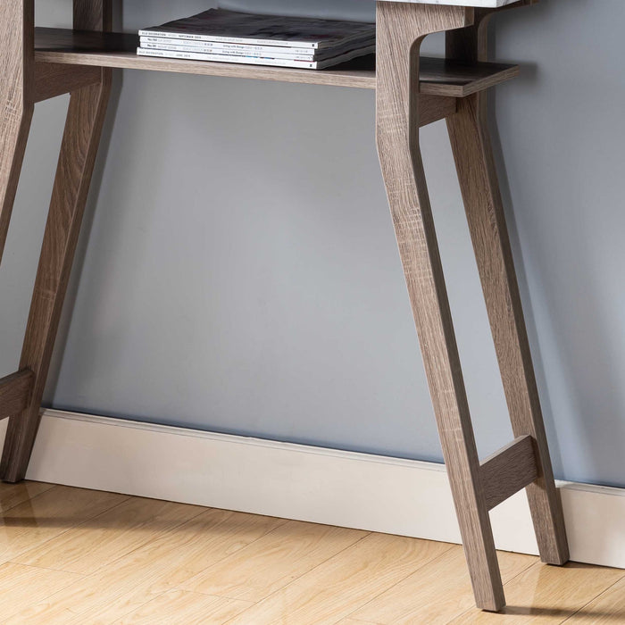 Faux Marble Top Console Table, Home Entryway Table With Shelve