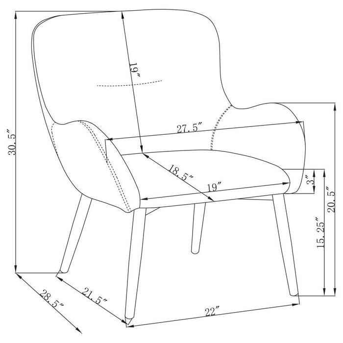 Calvin - Upholstered Modern Arm Accent Chair