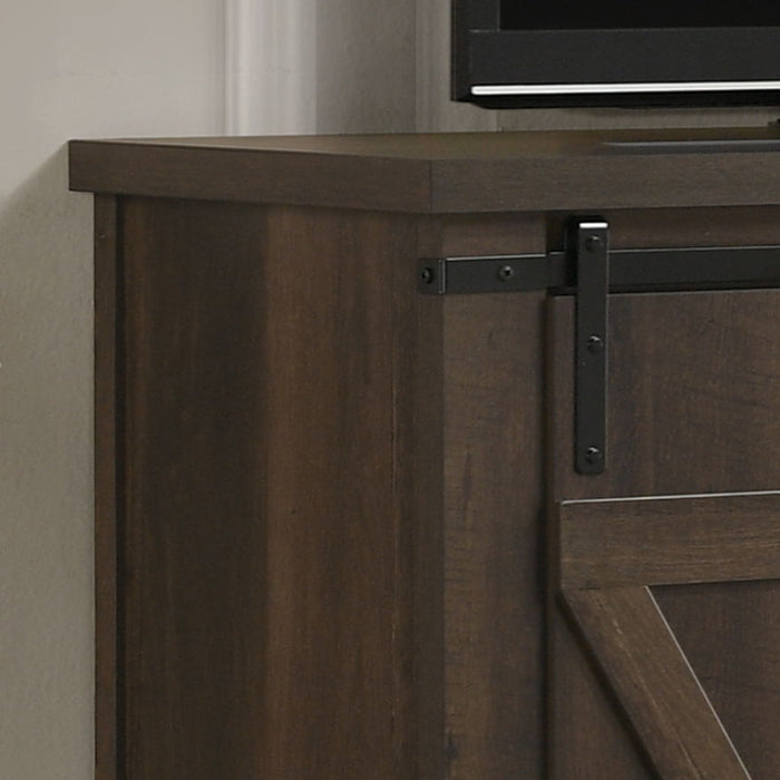 Asher - Wide TV Stand With Sliding Doors And Cable Management