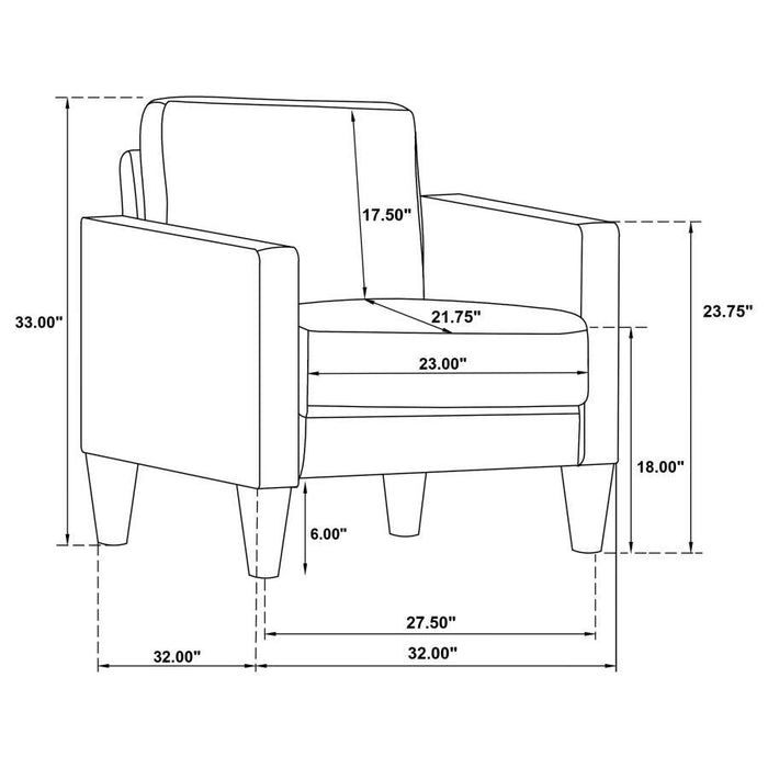 Ruth - Upholstered Track Arm Accent Chair