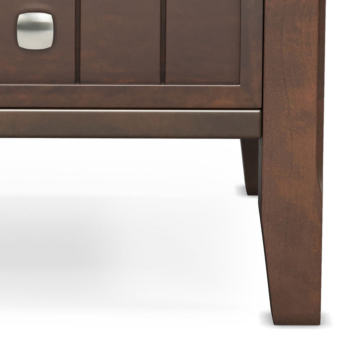 Acadian - End Table with Drawer - Brunette Brown