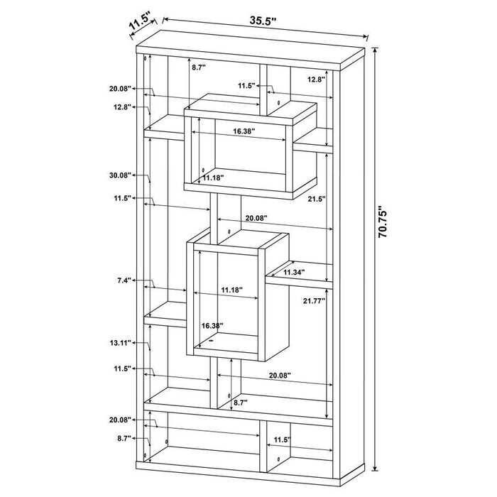 Corey - 8-Shelf Bookshelf