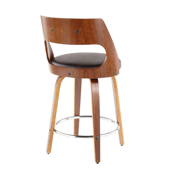 Cecina - Mid Century Modern Counter Stool With Swivel (Set of 2)