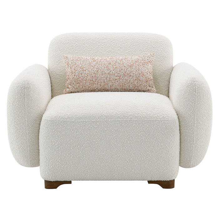 Darius - Chair With Pillow - Beige Boucle