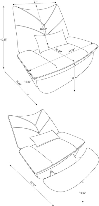 270 Swivel Glider Recliner Chair, Power Recliner Rocking Chair, USB Port Charge For Nursery Chair With Atmosphere Lamp For Living Room Bedroom Apartment