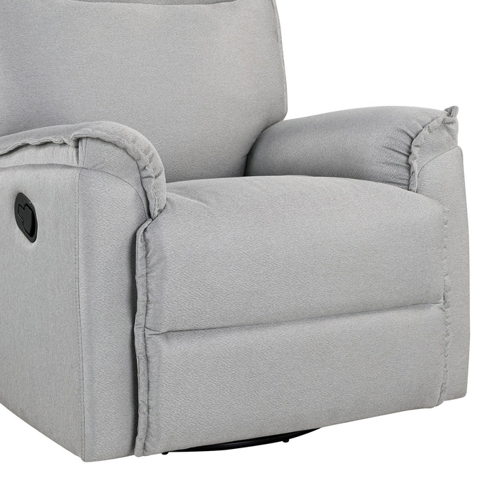 360° Swivel Upholstered Manual Recliner Chair Theater Recliner Sofa Nursery Glider Rocker For Living Room