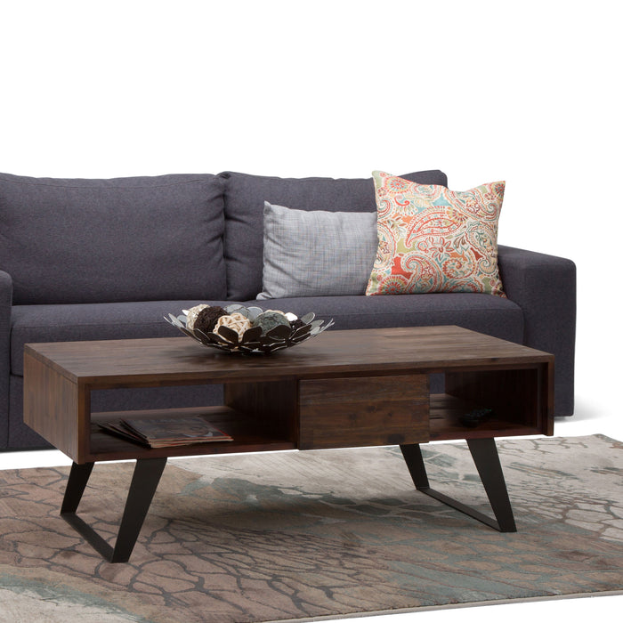 Lowry - Coffee Table - Distressed Charcoal Brown
