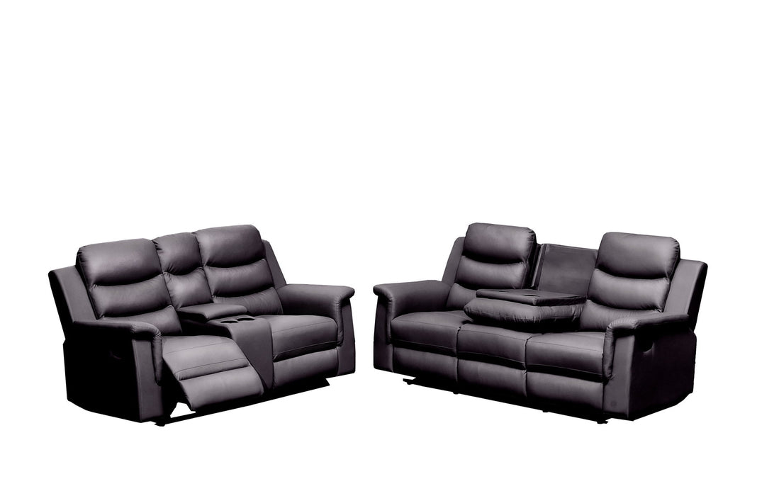 2 Seat Reclining Loveseat With Middle Console Slipcover, Stretch Loveseat Reclining Sofa Covers - Black