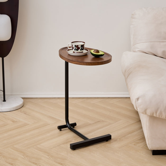 C-Shaped Side Table, Small Sofa Table For Cough, Bedroom