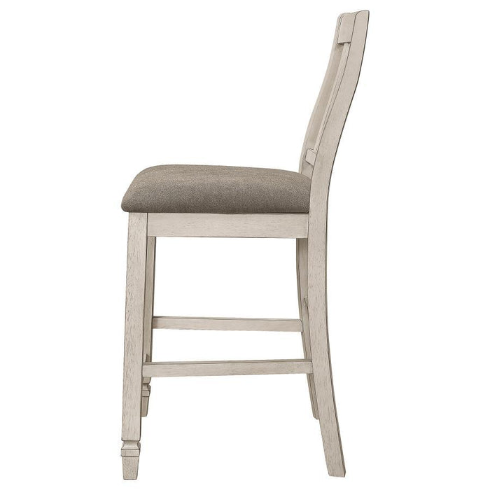 Sarasota - Slat Back Counter Height Chairs (Set of 2) - Gray And Rustic Cream