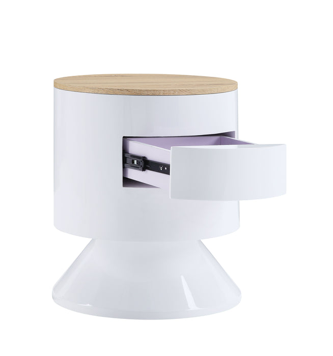 Otith - Accent Table With Display And Utility Function - White