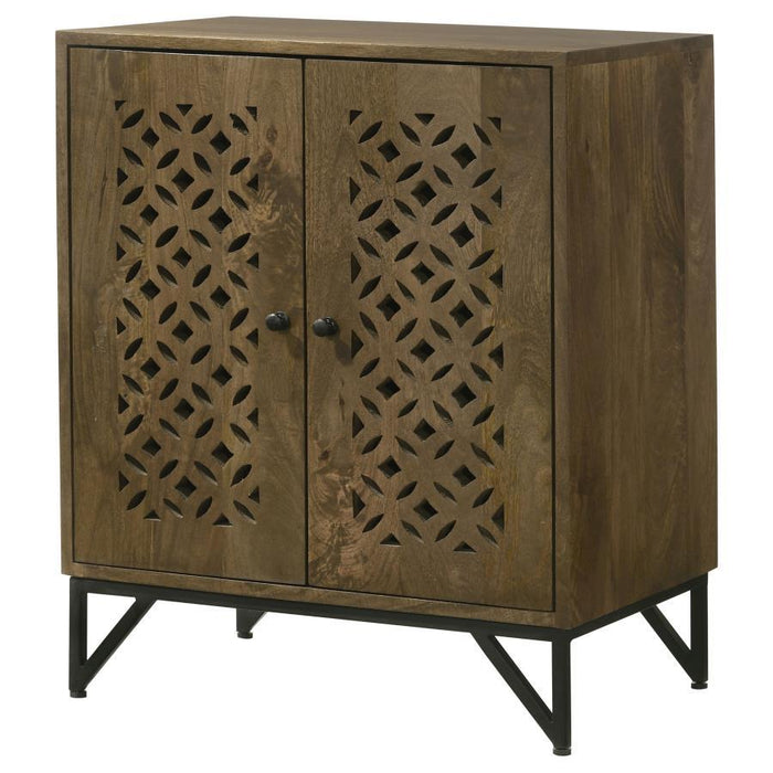 Zaria - 2-Door Wooden Accent Cabinet - Brown