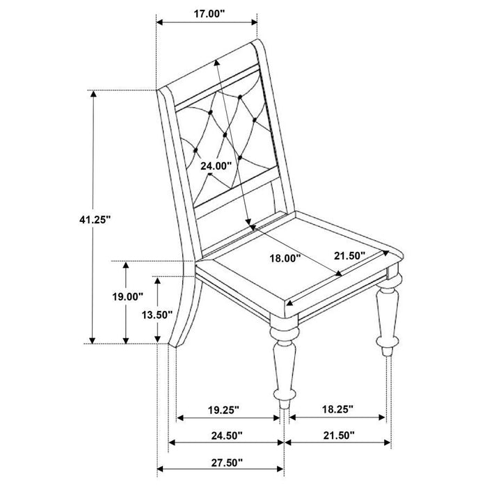 Bling Game - Open Back Side Chairs (Set of 2) - Metallic