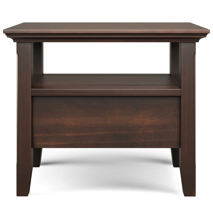 Acadian - Narrow Side Table with Drawer - Brunette Brown