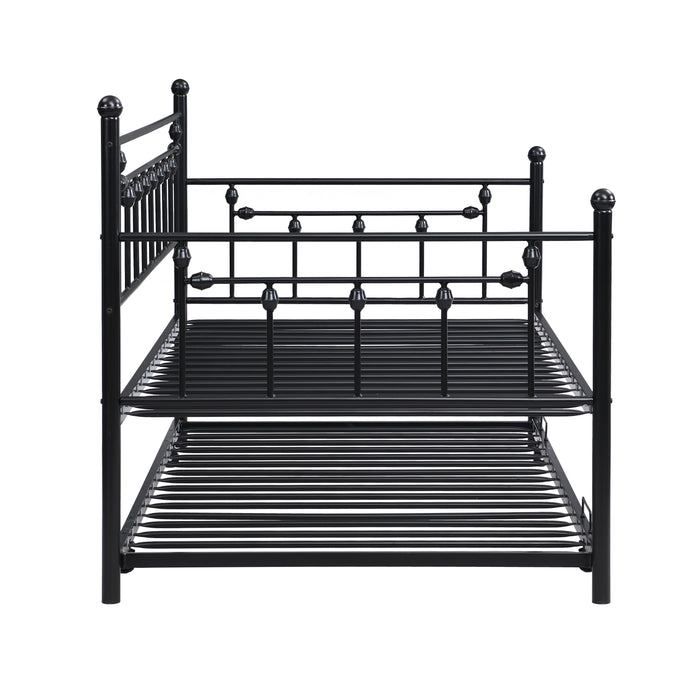 Twin Daybed With Trundle - Black