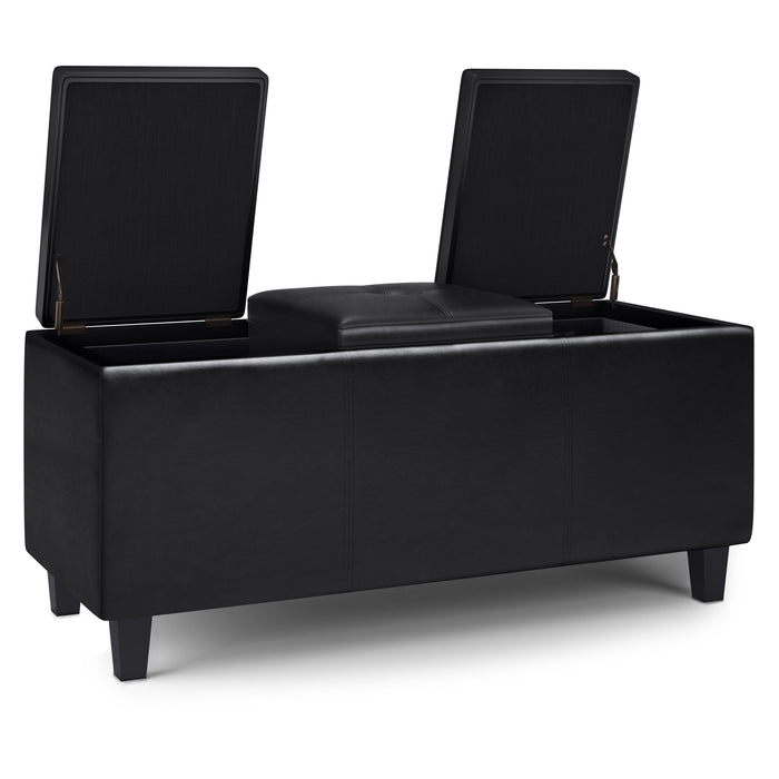 Avalon - Tray Storage Ottoman with Lift Up Lids