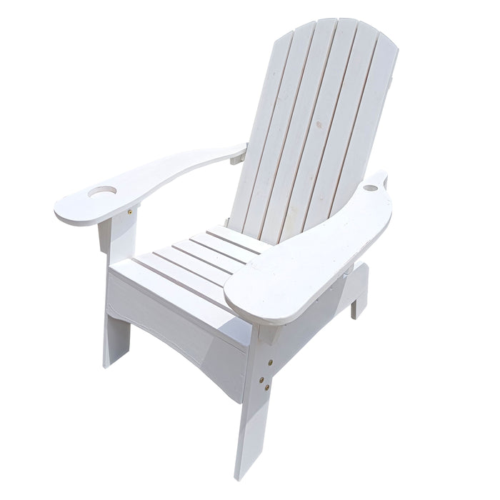 Outdoor Or Indoor Adirondack Chair With An Hole To Hold Umbrella On The Arm