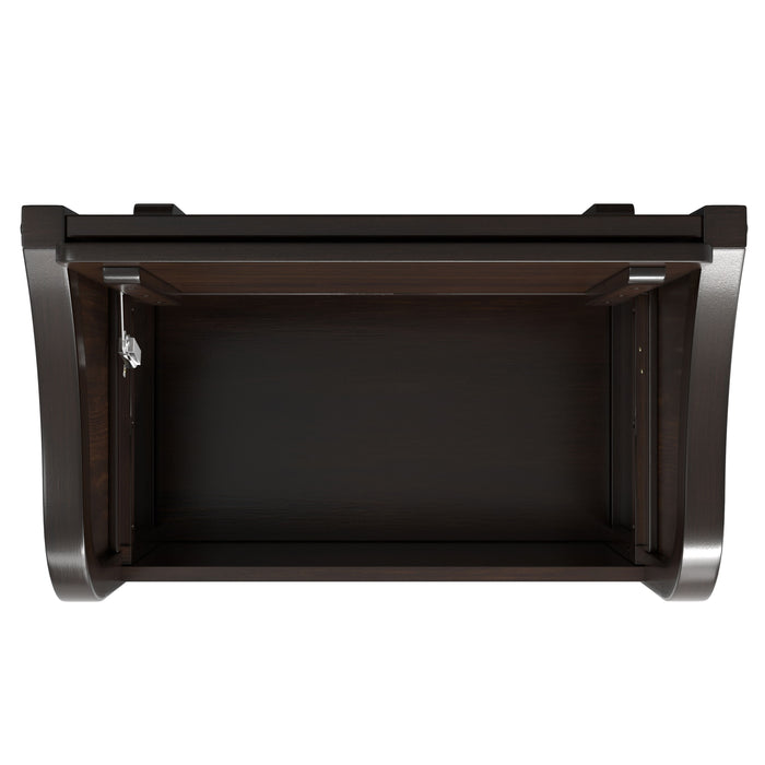 Connaught - Small Entryway Storage Bench - Chestnut Brown