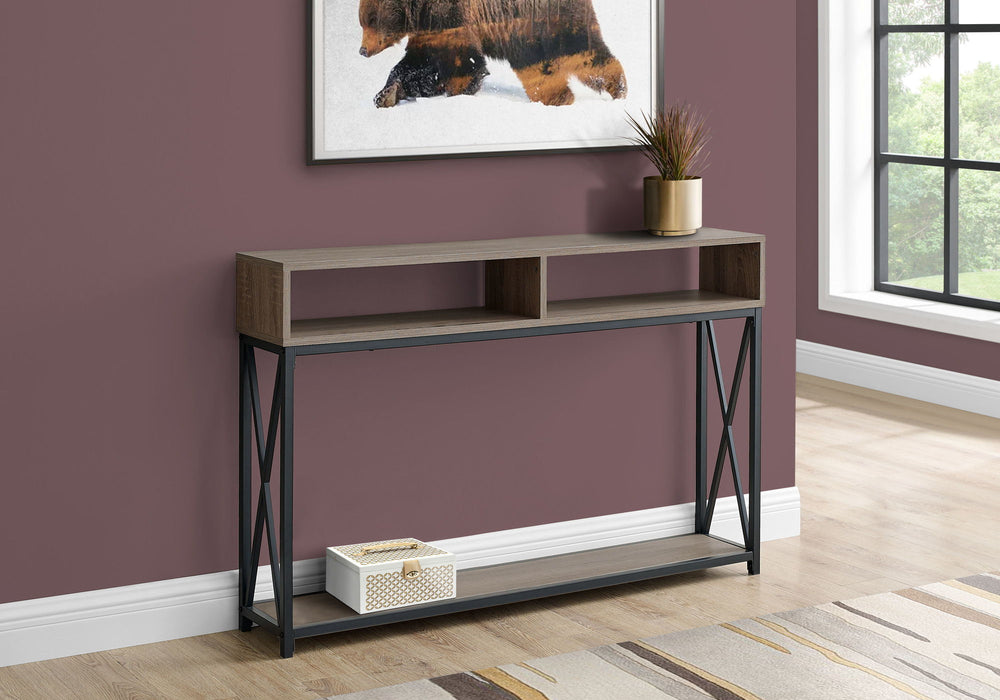 Accent Table, Console, Entryway, Narrow, Sofa, Living Room, Bedroom, Contemporary, Modern - Taupe