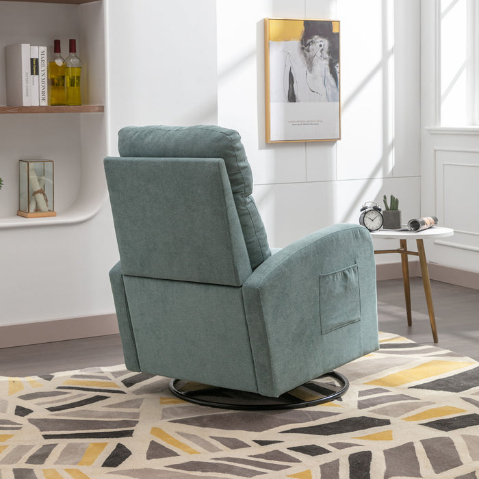 Jiada - Upholstered Swivel Glider Rocking Chair For Nursery Modern Style One Left Bag