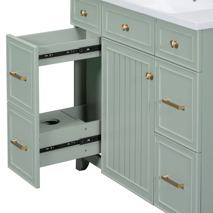 Bathroom Vanity Cabinet With Sink Top Combo Set, Single Sink, Shaker Cabinet With Soft Closing Door And Drawer