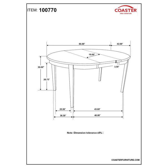 Gabriel - Oval Dining Table - Cappuccino