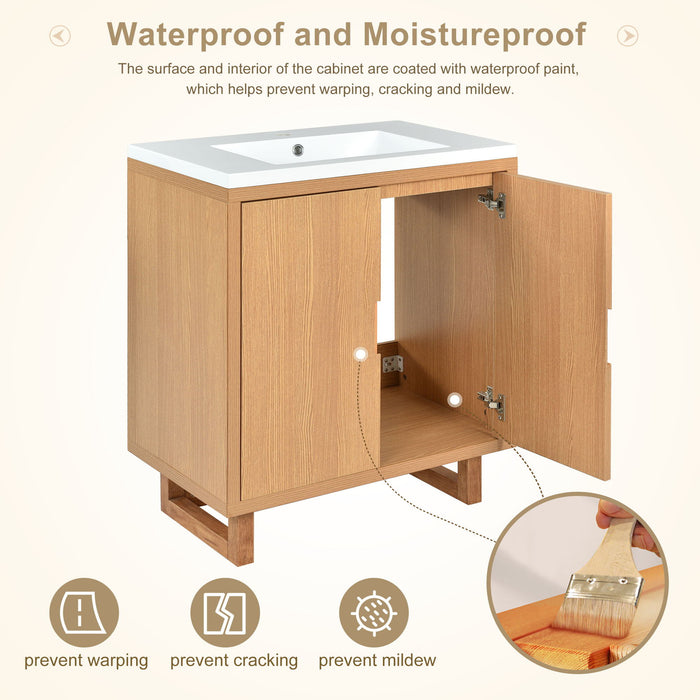 Bathroom Vanity Set With Sink, Combo Cabinet, Bathroom Storage Cabinet, Solid Wood Frame