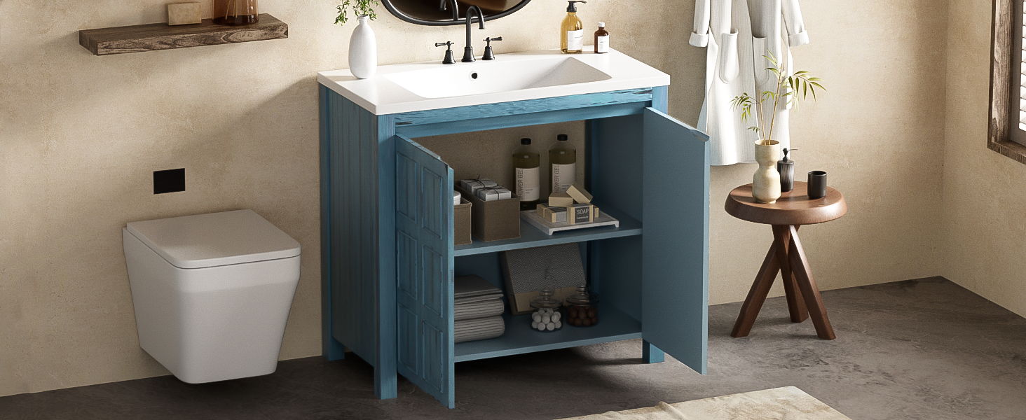 Bathroom Vanity Organizer With Sink, Combo Cabinet Set, Bathroom Storage Cabinet