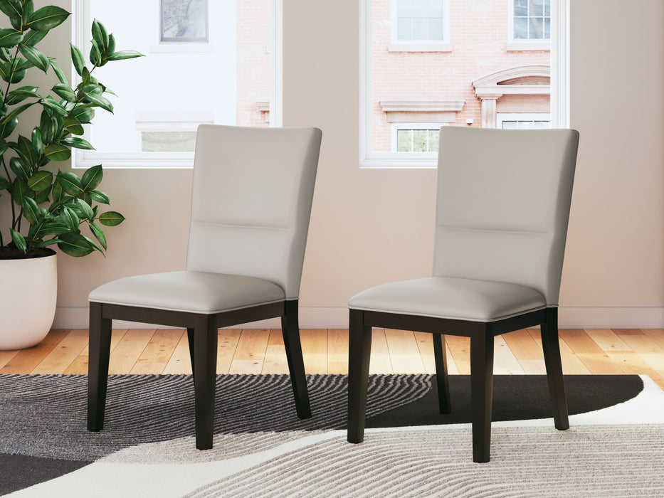 Glinari - Taupe / Black - Dining Upholstered Side Chair (Set of 2)