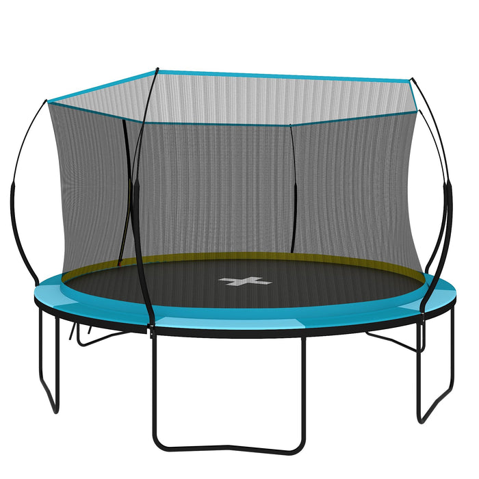 Recreational Trampolines With Enclosure For Kids And Adults With Patented Fiberglass Curved Poles