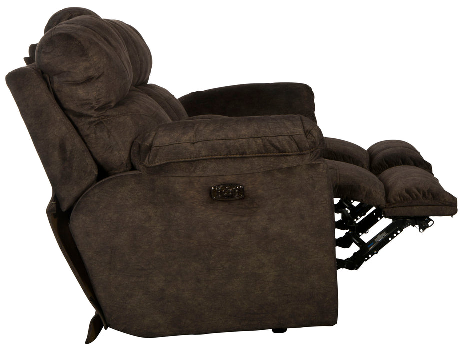 Sedona - Power Hdrst With Lumbar Lay Flat Reclining Console Loveseat With Storage & Cupholders