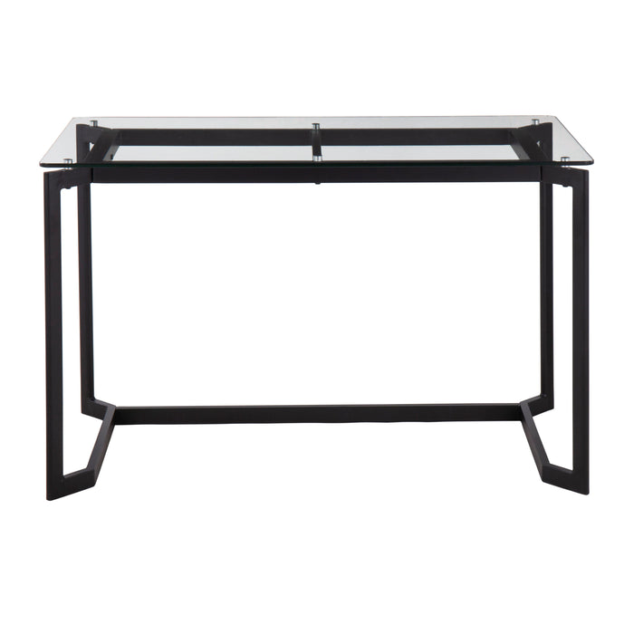 Masters - Modern Office Desk - Black / Clear